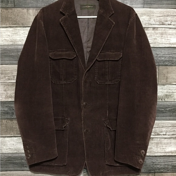 Joseph Abboud Corduroy Blazer Jacket Men’s M Brown Cotton Blend 3 Button - Picture 5 of 9